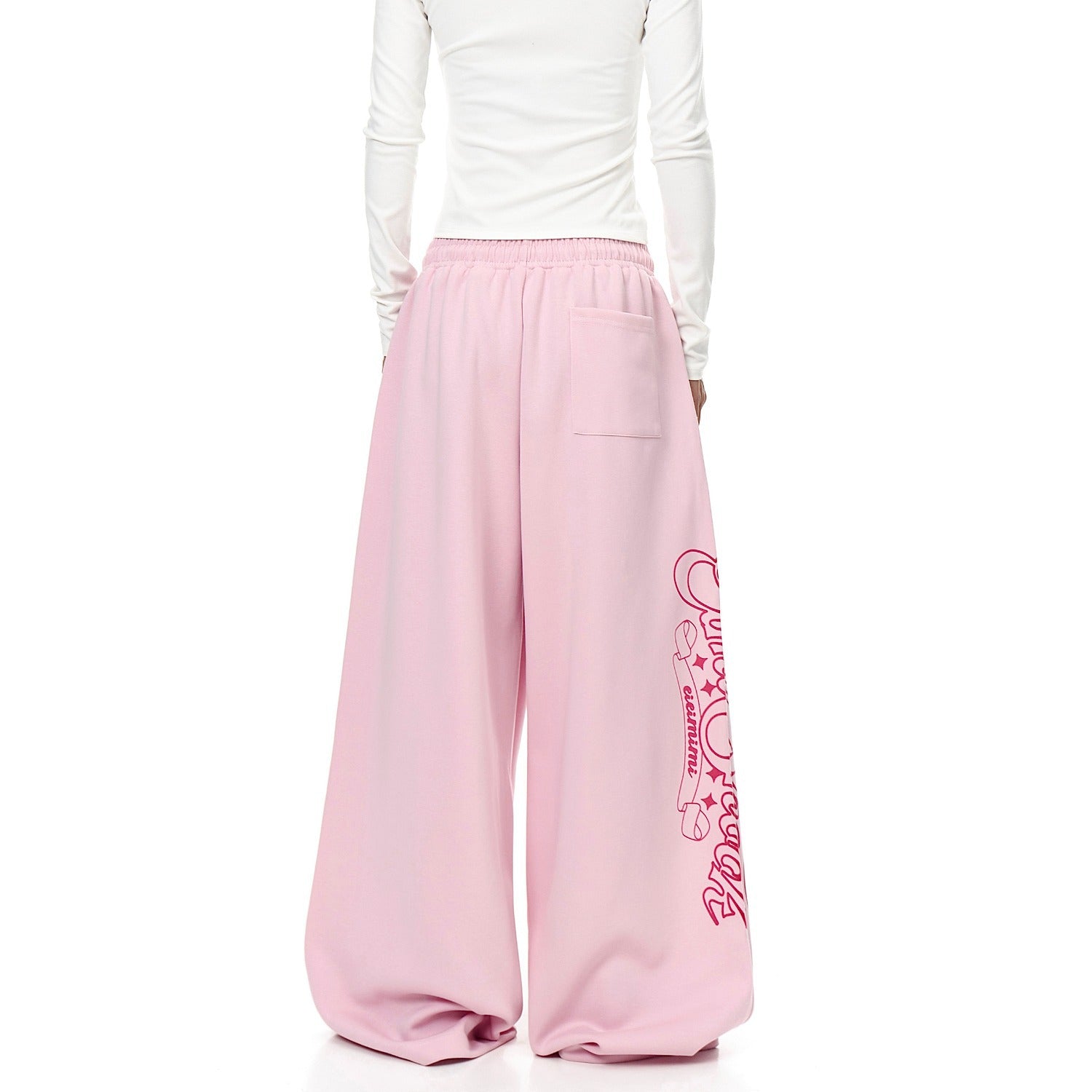 Womens Straight-Leg Sweatpants With Retro American-Style Letter Print