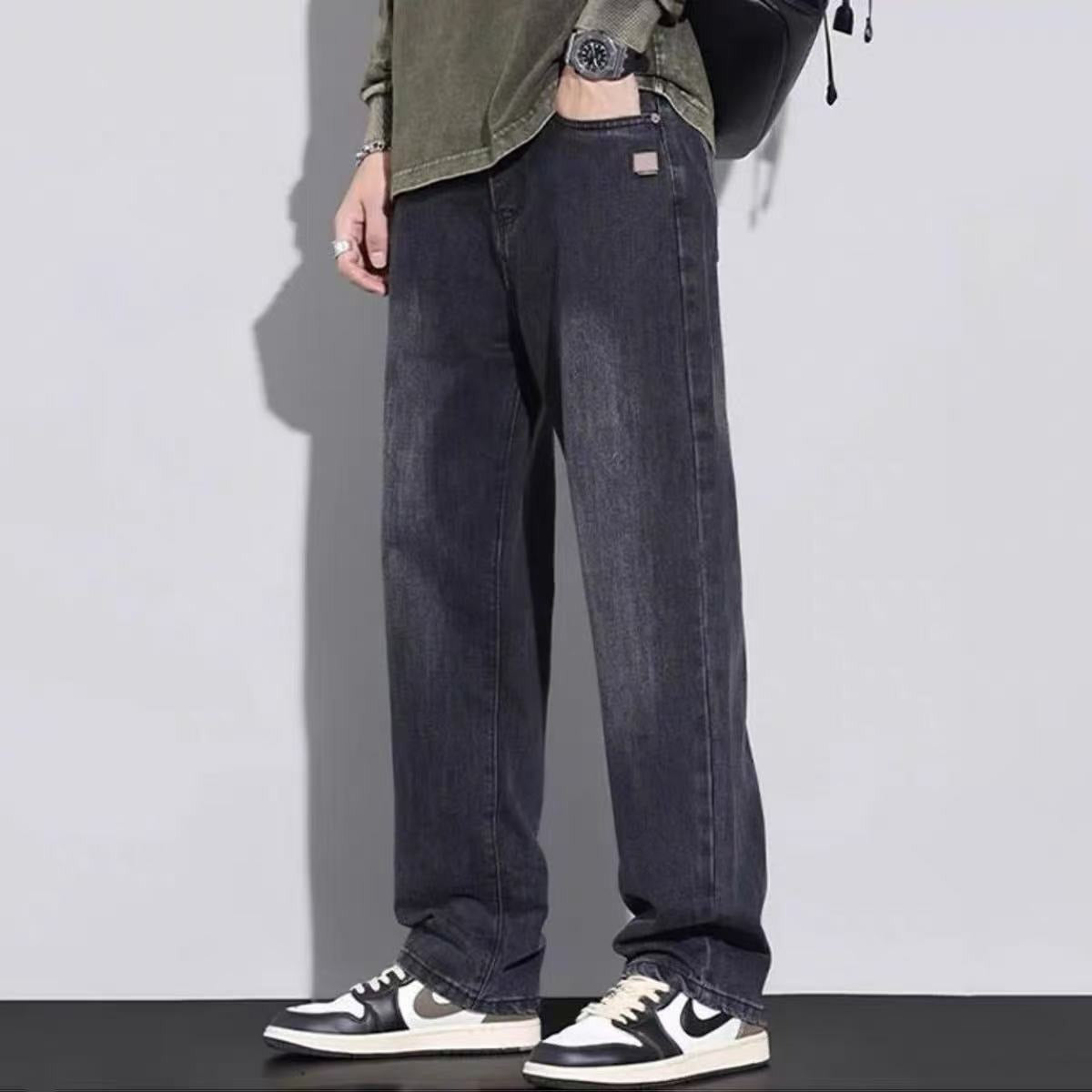 Men's Fleece-Lined Retro Straight Leg Pants