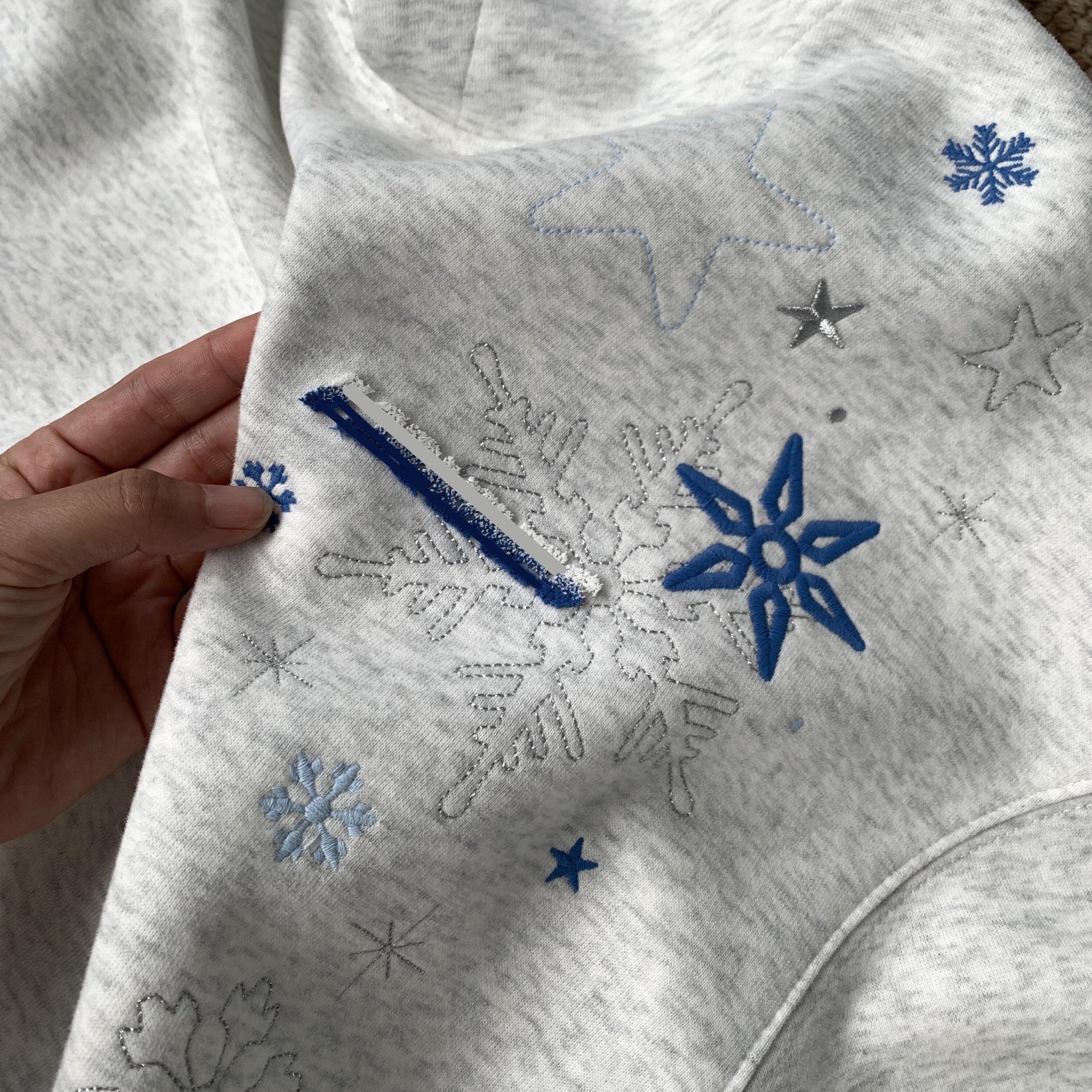 Embroidered Fleece Hoodie | Veltrix UK