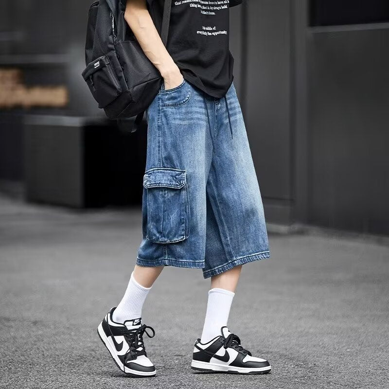 Multi-Pocket Denim Shorts | Veltrix UK