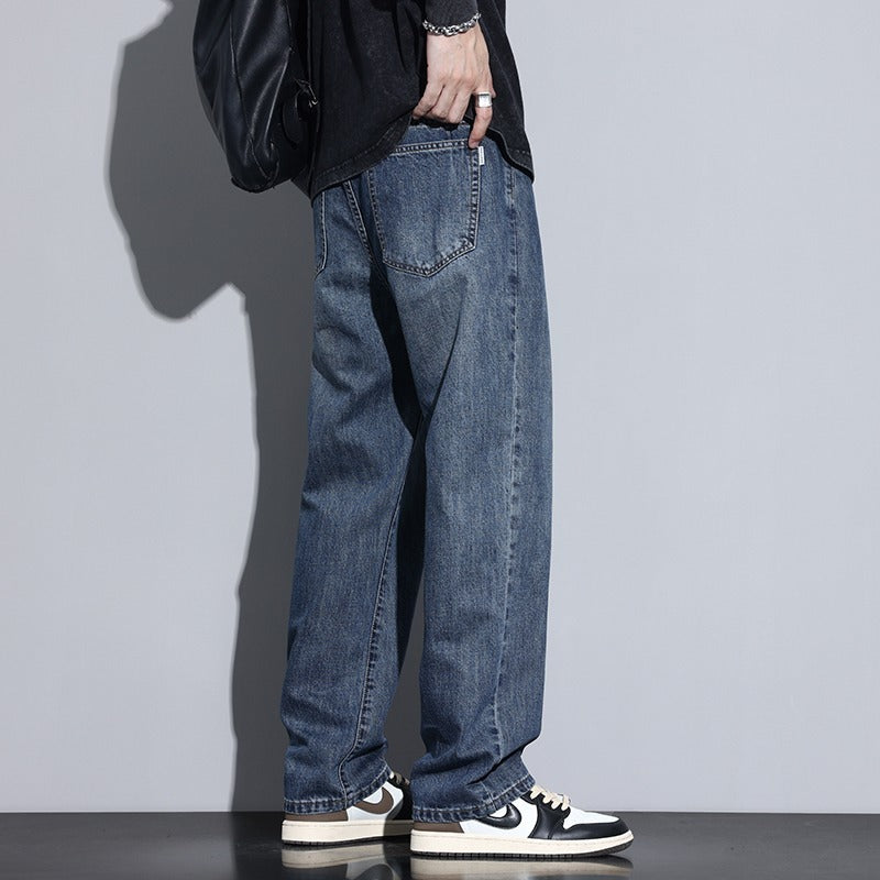 Men's Fleece-Lined Retro Straight Leg Pants