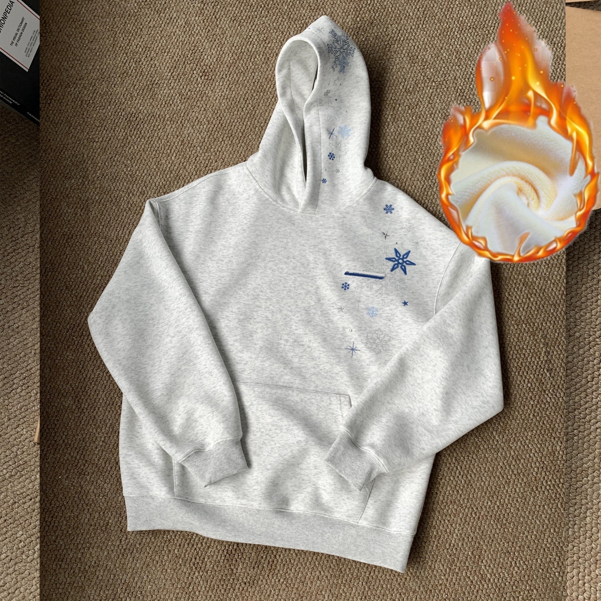 Embroidered Fleece Hoodie | Veltrix UK