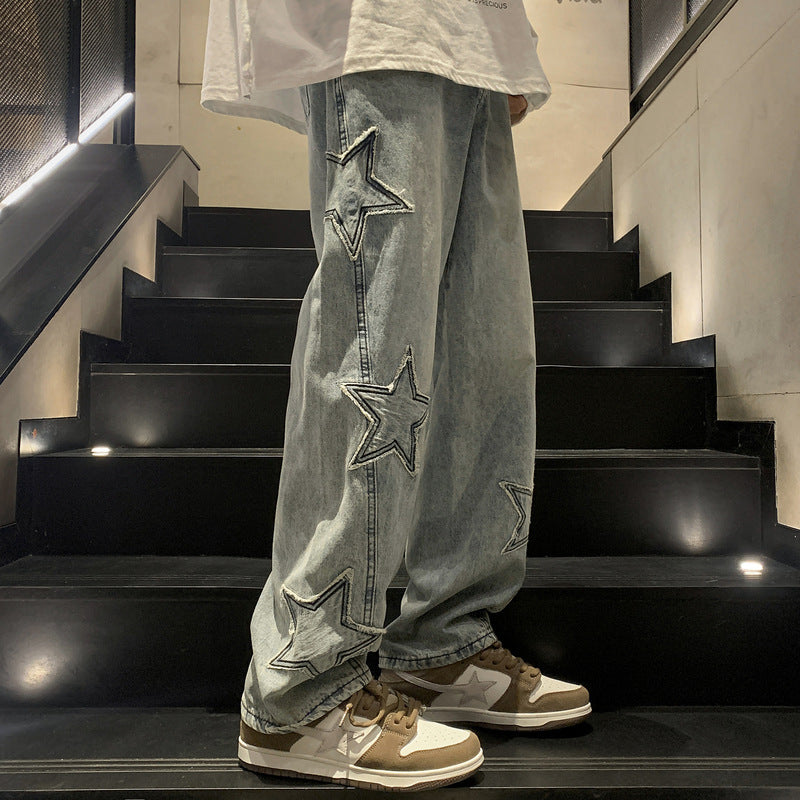 Men's Straight Leg Winter Streetwear Jeans
