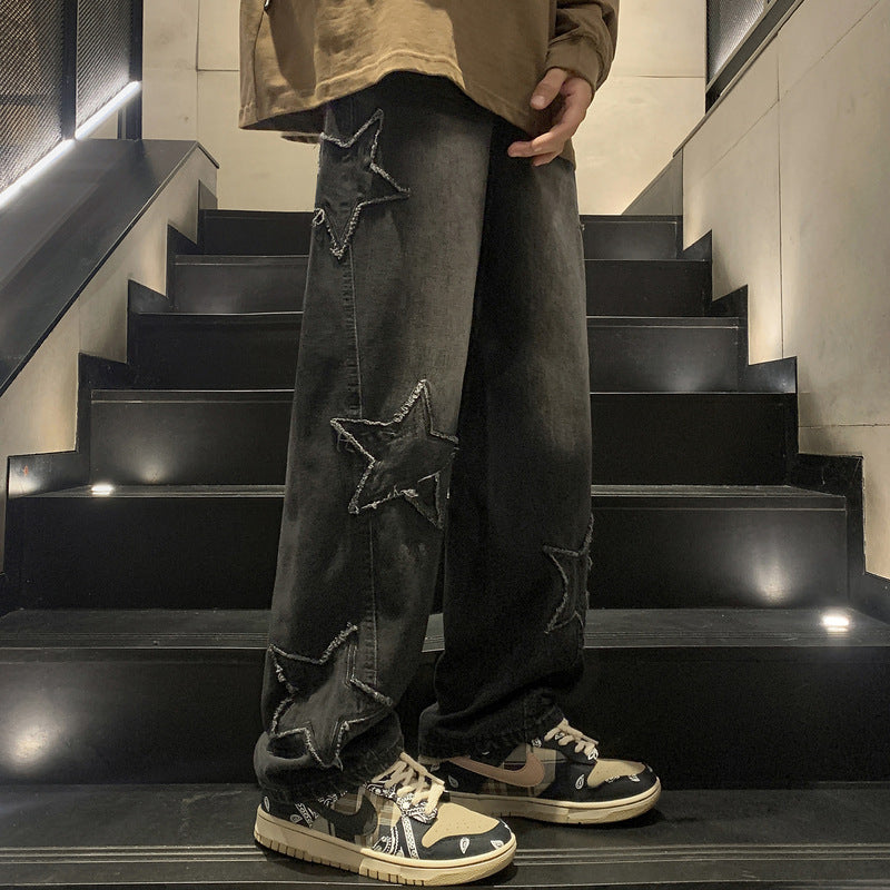 Men's Straight Leg Winter Streetwear Jeans