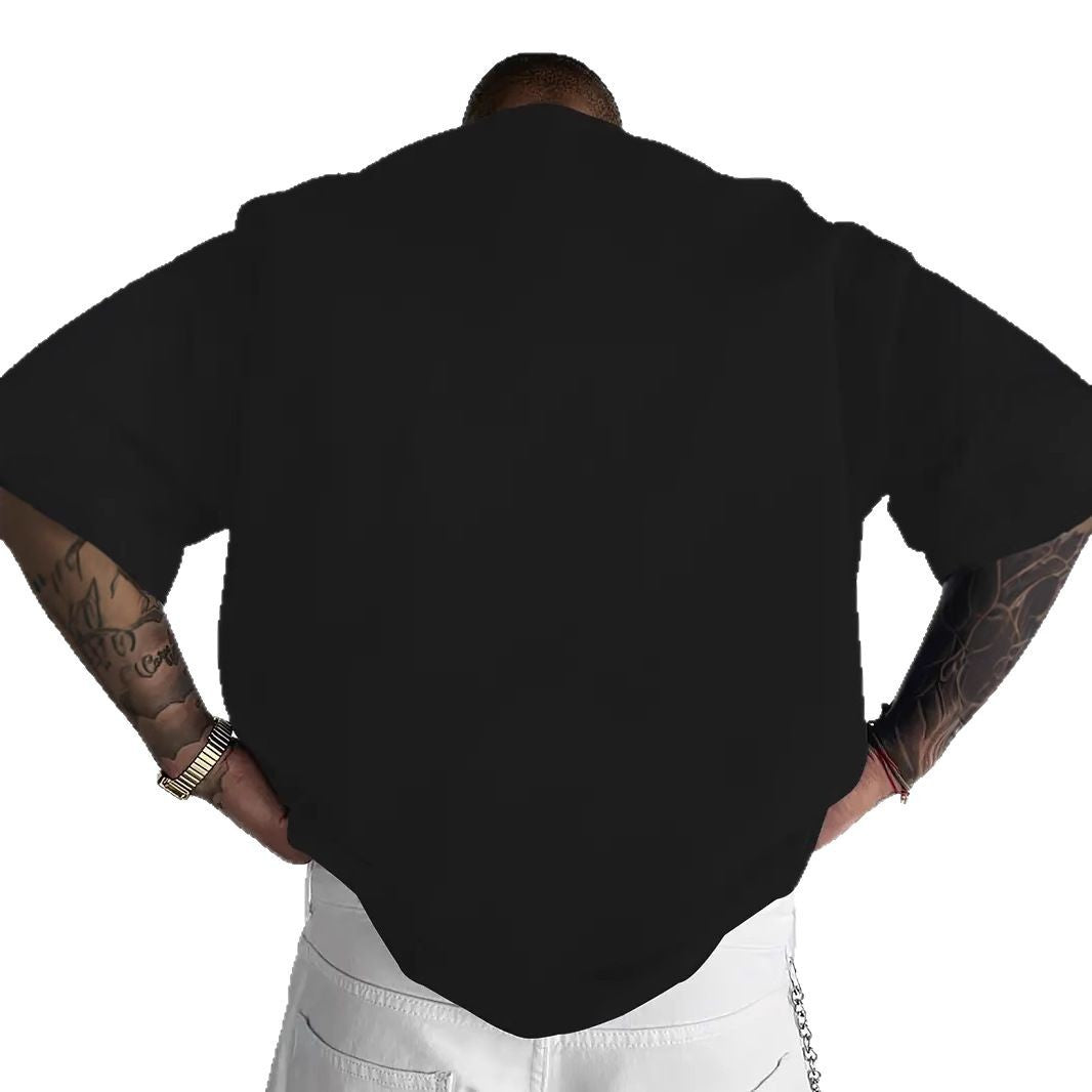 Men's Round Neck Letter Print T-Shirt